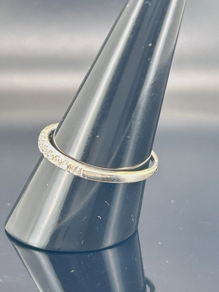 14K White Gold Diamond Eternity Band: Sparkling Full-Cut Stone Stackable Ring - Image 3 of 4