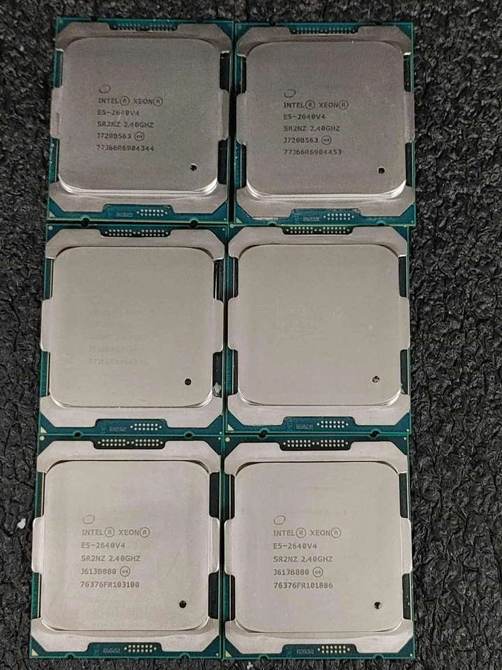 Lote de 2 Intel Xeon E5-2640V4 SR2NZ 2,4 GHz FCLGA2011 10 núcleos 25 MBCache 8 GT/s90 W Foto 2 de 4