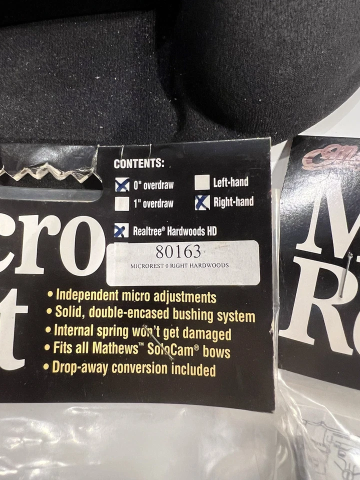 Paquete de 6 accesorios de tiro con arco Mathews Micro Rest Foto 3 de 4