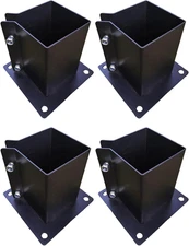 Deck Post Base Mounting Base, Wood Support Black Metal Bracket 6X6 Inch, Fit
