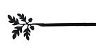 Acorn Curtain Rod Adjustable Black Wrought Iron w/Brackets 21"-130" Made in Usa