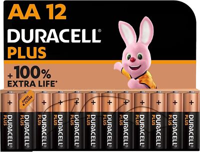 Duracell Plus AA Mignon Alkaline-Batterien Elektro 1.5V LR6 MN1500 12er Pack