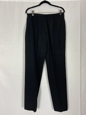 CHANEL Size 44 Black Wool Straight Silk Lined Pants