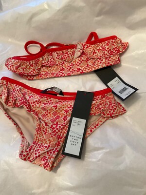 NEW Little Marc Jacobs Coral Floral Toddler Girls Halter Bikini - 2