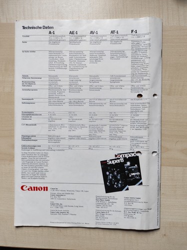Canon Reflex Prospekt Katalog 1979 1980 - Bild 4 von 4