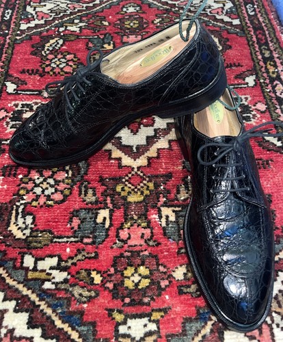 $1350 Mens ZELLI GenuineCrocodile Split-toe Oxford shoes, Sz. 10N - Picture 4 of 13