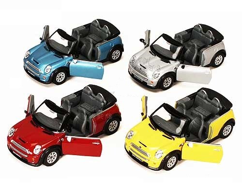 ミニカー　MINI COOPER S コレクターズモデル 4個セット Mini Cooper S Convertible, Kinsmart, Diecast Model Toy Car, 4