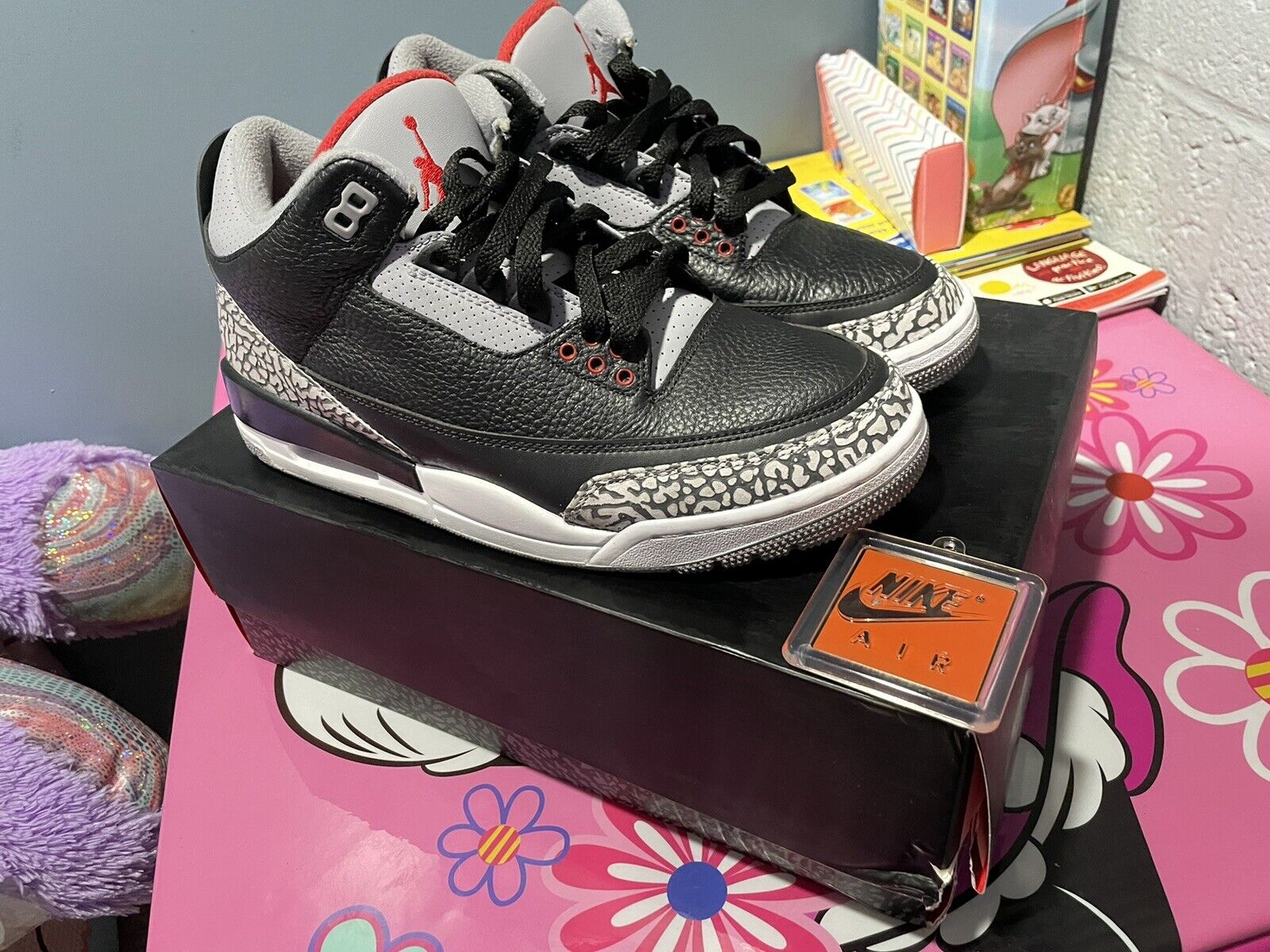 Jordan 3 Black Cement Size 8- Local Pickup Only - image 1