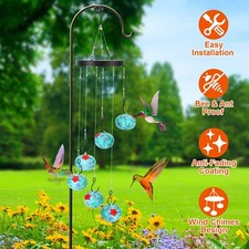 Charming Wind Chimes Hummingbird Feeders Garden Hanging Bird Seed for Outside