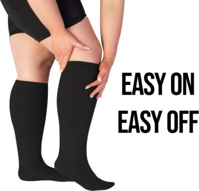 Mild-Compression Knee Highs Socks for Women or Men, Soothes Tired Aching Feet