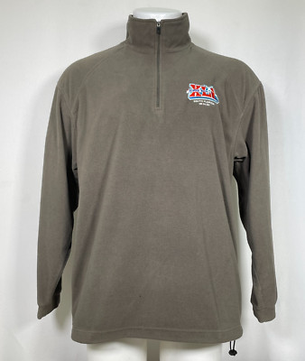 NFL Super Bowl XLI DirecTV Production Crew 1/4 Zip Sweatshirt Men's LARGE