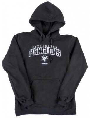 Pittsburgh Penguins NHL Reebok Black Hooded Fleece Sweatshirt