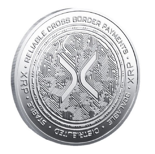 XRP Coin Physical Crypto Coins RIPPLE Cryptocurrency Commemorative Token - 2 Pcs