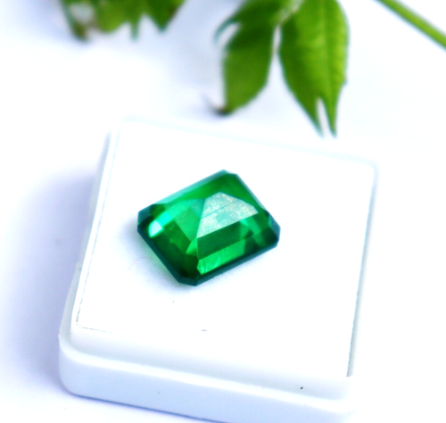 10 Ct Loose Gemstone Tsavorite Garnet Emerald Cut certificate Green Garnet - Picture 5 of 7