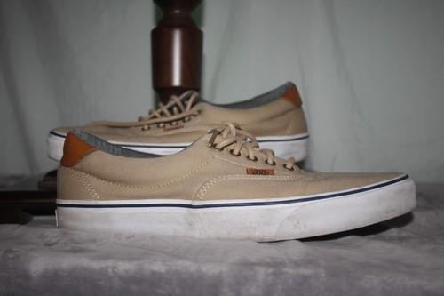 VANS Men's 12 Tan Low Top Sneaker Canvas Lace Up TB4R - Picture 2 of 10