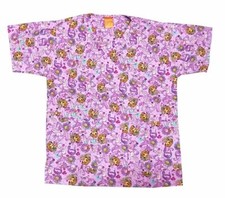 Nickelodeon Nursing Medical Pediatric Scrubs Shirt Top Dora Light Pink L