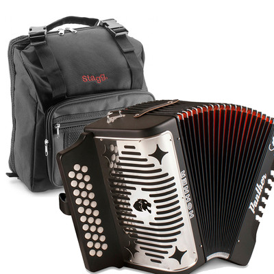 Hohner Panther GCF Sol 31 Button Diatonic Accordion + Bag and