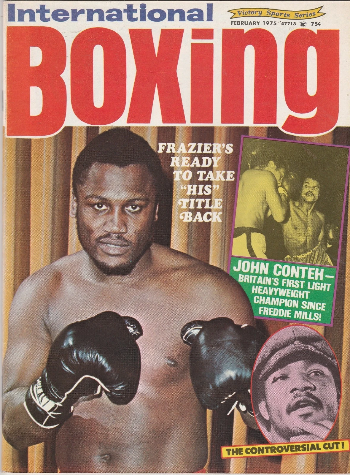 INTERNATIONAL BOXING MAG JOE FRAZIER-GEORGE FOREMAN-JOHN CONTEH FEBRUARY 1975 - 画像1/3