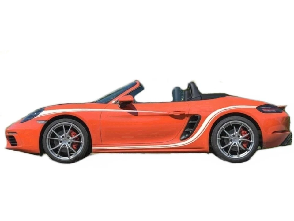 Graphics Car Side Sticker Kit For Porsche 718 Boxster Waist Line Stripe Decals - Image 3 of 4