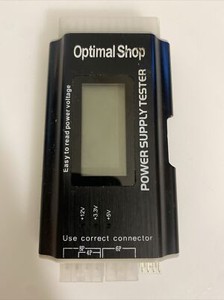 Power Supply Tester PC Computer LCD 20/24 Pin 4 PSU Untested atq