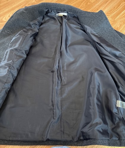 Peter Nygård Womens Gray Wool Blend Coat Jacket Lined Pockets Size 12 - Picture 4 of 8