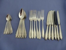 WMF 2200 - 6 Messer Gabeln L&ouml;ffel Teel&ouml;ffel - 90er Silber - 24 Teile, 6 Personen
