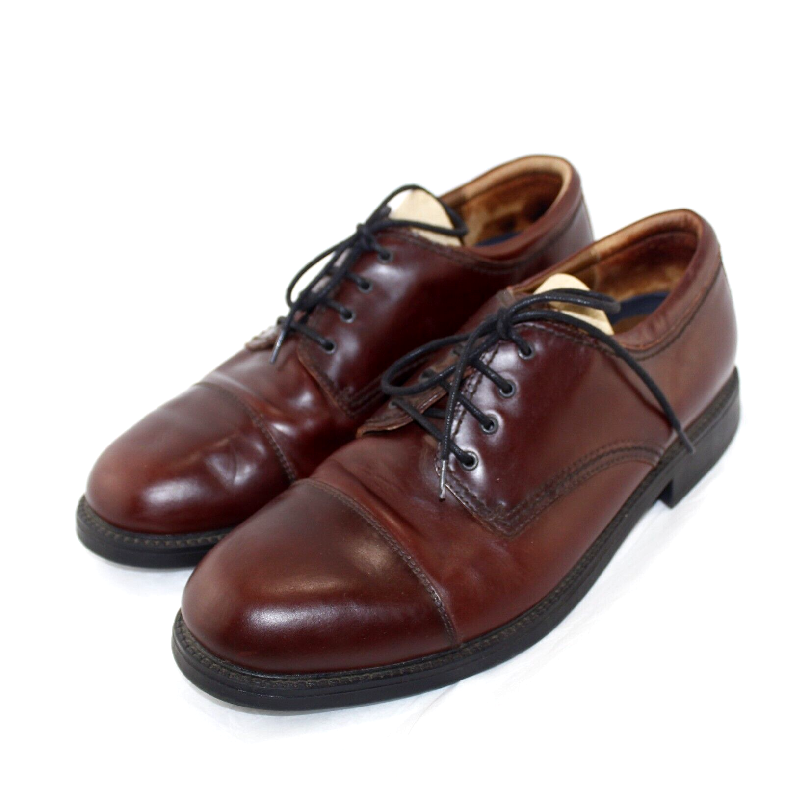 SAOLA Scarpe eleganti DOCKERS uomo DERBY stringate punta cappuccio taglia 13 M tomaia pelle marrone