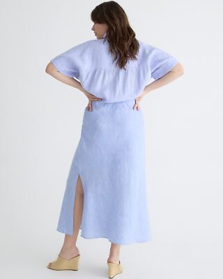 J.Crew Gwyneth slip skirt in linen French Blue X-Small | eBay J.Crew Gwyneth slip skirt in linen French Blue X-Small | eBay