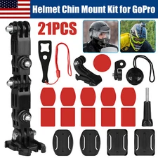 21Pcs Helmet Chin Mount Kit Motorcycle Accessories for GoPro Hero Sports Camera