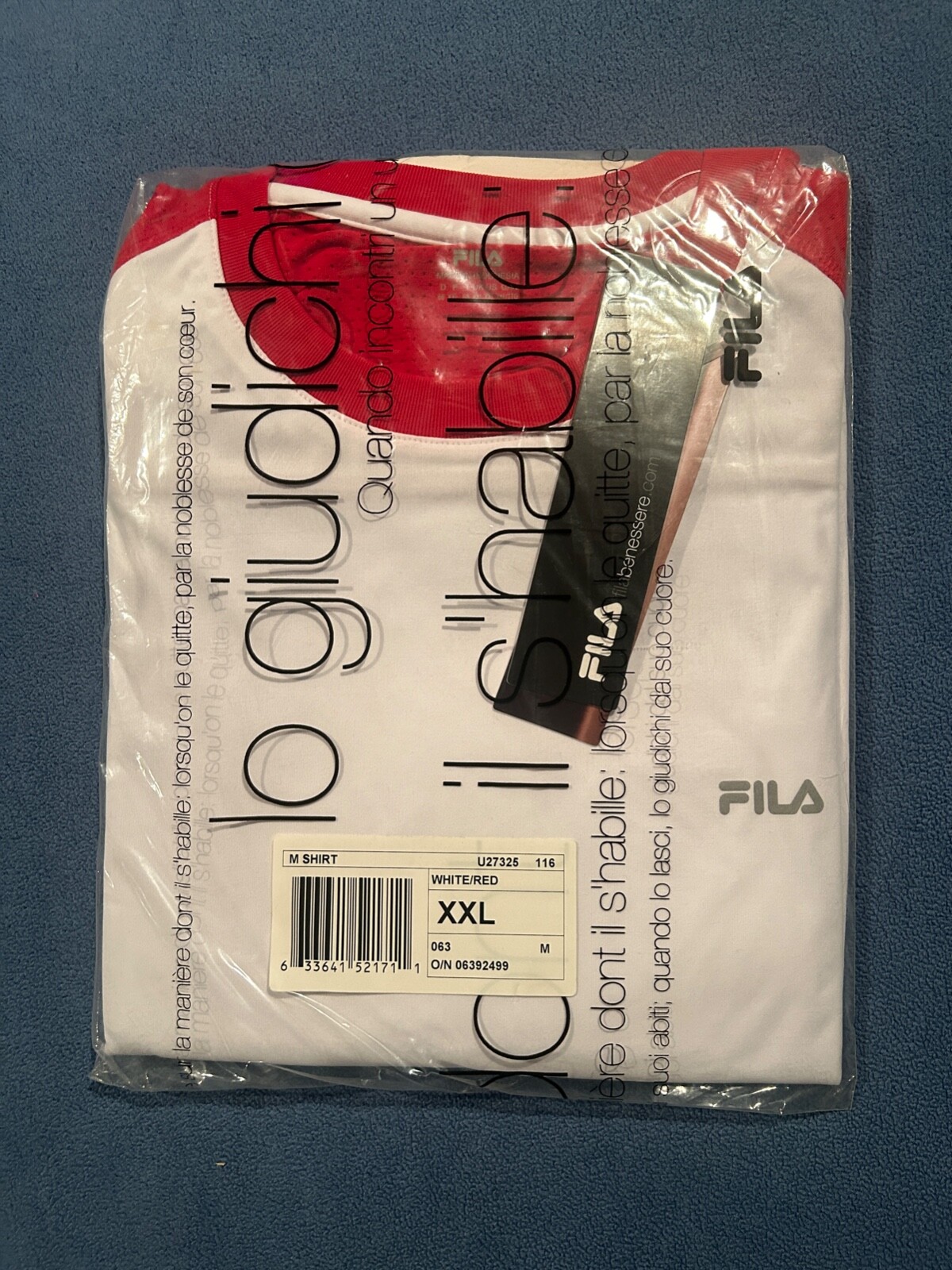 Camicia atletica originale anni '90 vintage non aperta fila bianca XXL nuovissima con etichette