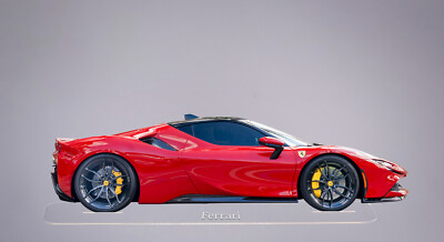 Classic performance car automobile  Ferrari model / plaque - 12'' wide on acrylic