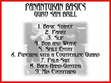 PANANTUKAN DVD filipino martial arts dirty boxing street kali jkd basics