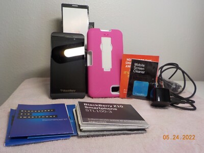 BLACKBERRY Z10 UNLOCKED STL100-3 RFK121LW ORIGINAL BOX PAPERS CORD/EAR BUDS