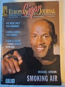 Michael Jordon on Cover of 3/2001  European Cigar Cult Journal MJ photo on cover