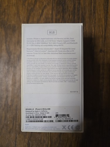 iPhone 4 White 8GB Empty Box Only No phone - Picture 2 of 3