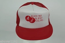 Vintage Snapback Mesh Trucker Hat Cap - Allied Nut & Bolt Co. Inc 