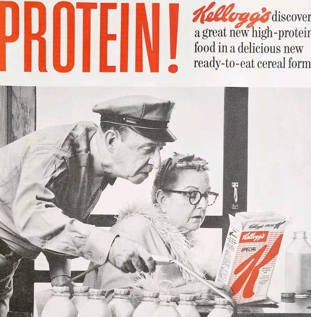 1958 Kellogg's Special K Cereal Protein Advertisement Breakfast Foods DWII21