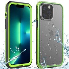 PINGTEKOR iPhone 13 Pro WaterProof ShockProof Case IPX68 - Clear/Green/Black