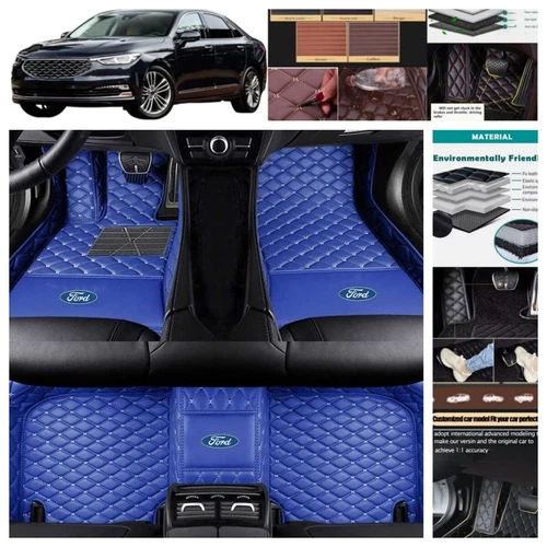 For Ford Taurus 2010-2019 Car Floor Mats PU Leather Waterproof Custom Carpets - Picture 27 of 36