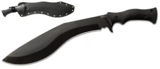 APOC Apoc 10.25" Black Oxide 9260 Steel Kukri Full Tang Blade Black G10 Handle