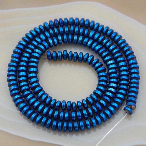 Hämatit Edelstein Rondelle Zwischenring Perlen 16" 3 mm 4 mm 6 mm 8 mm 10 mm - Bild 34 von 38