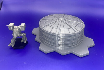 Large Storage Tank w/ Hex Base, Tabletop Terrain Battletech (6mm)