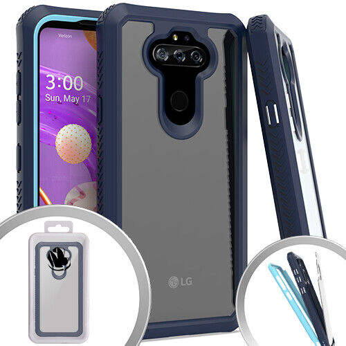 Tempered Glass + Prozkin Hybrid Cover Phone Case For LG K31 Rebel L355DL - Picture 3 of 5
