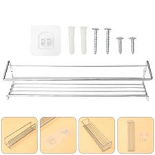 Wall-mounted Plate Shelf Stand Rack Kitchen Cupboard Spice Rack Holder Organizer