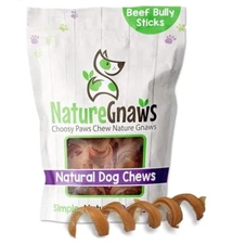 6 Count Home Pet Dogs Safe Gnaws Bully Stick Springs Parent Peef Flavor Taste