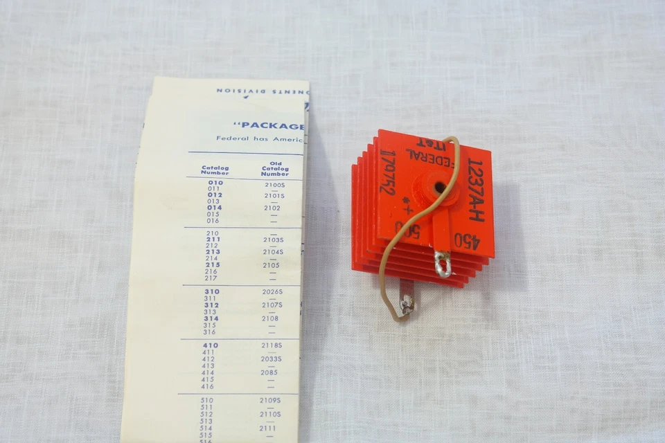 Vintage Federal Selenium Rectifier 450 500 MA Cat. 1237AH Volts-130 NOS guitar - Image 3 of 4