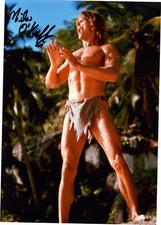 Miles O'Keeffe Tarzan Beefcake Original In Person Autographed 8X10 Photo