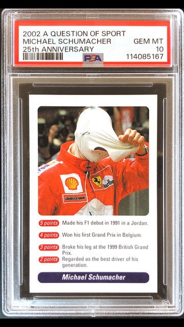 Michael Schumacher 2002 A Question of Sport Formula One PSA 10 Pop 4 (D)
