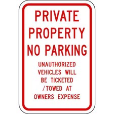Lyle Ppr-062-12Ha Private Property No Parking Sign, 18"X12, Ppr-062-12Ha