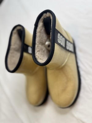 UGG Classic Clear Mini Boots Women's 6 Waterproof Lined Black Cream #1112386k